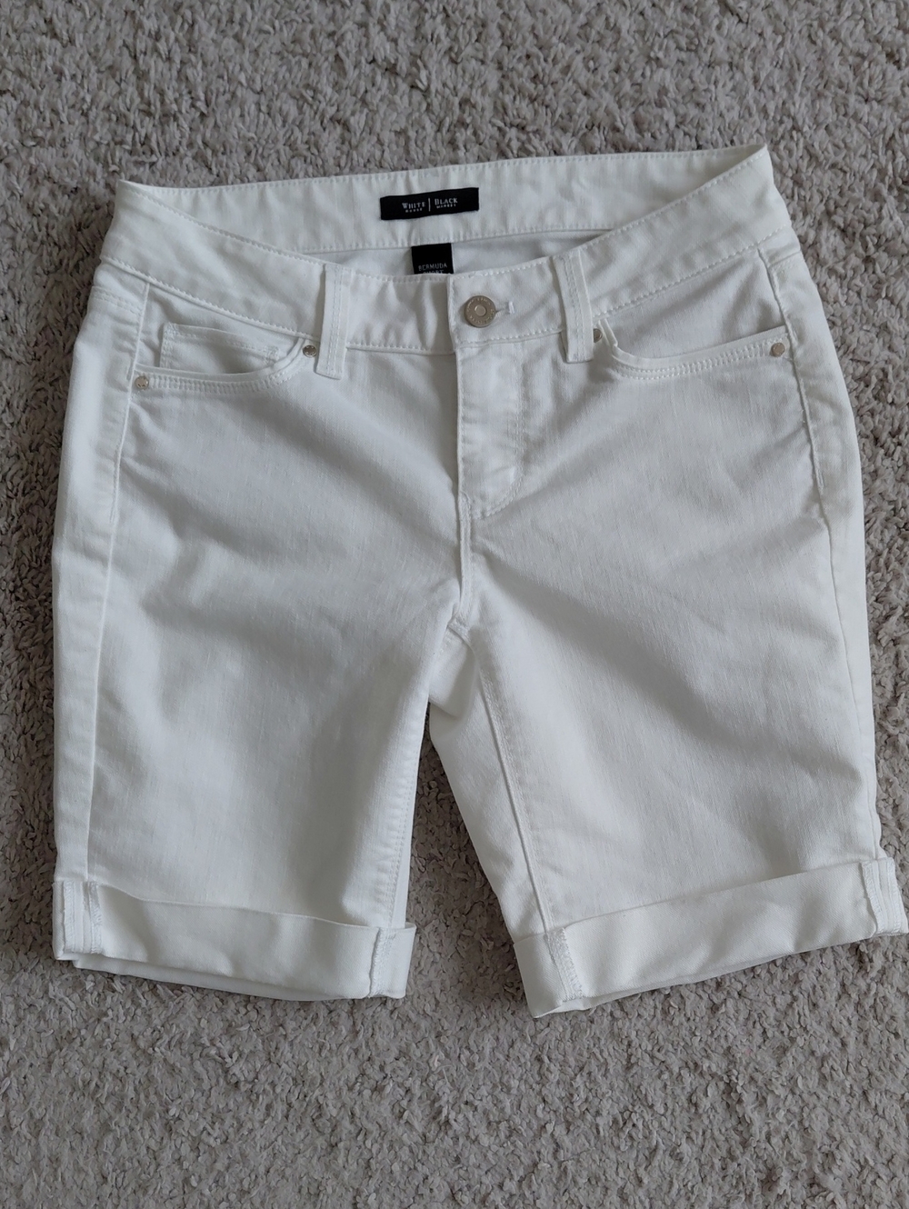 White House Black Market White Bermuda Shorts